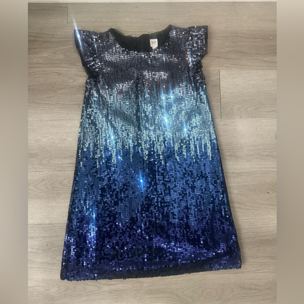 GAP kids Shimmering Navy Sequin Dress -Sz L 10/12